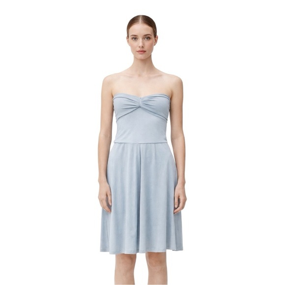Reformation Dresses & Skirts - Reformation Strapless Twist Front Dress in Light Blue